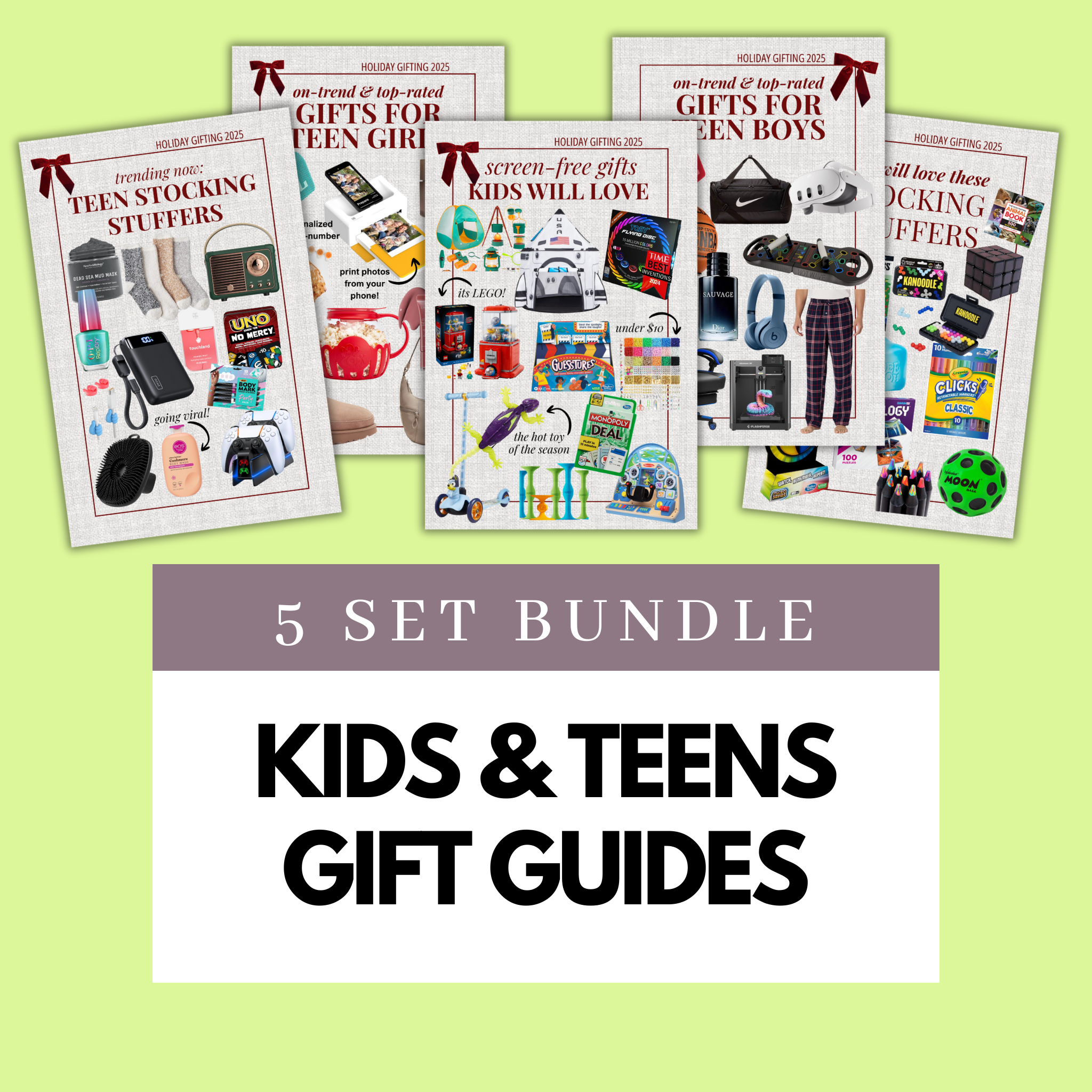 KIDS AND TEENS GIFT GUIDE COLLAGE BUNDLE