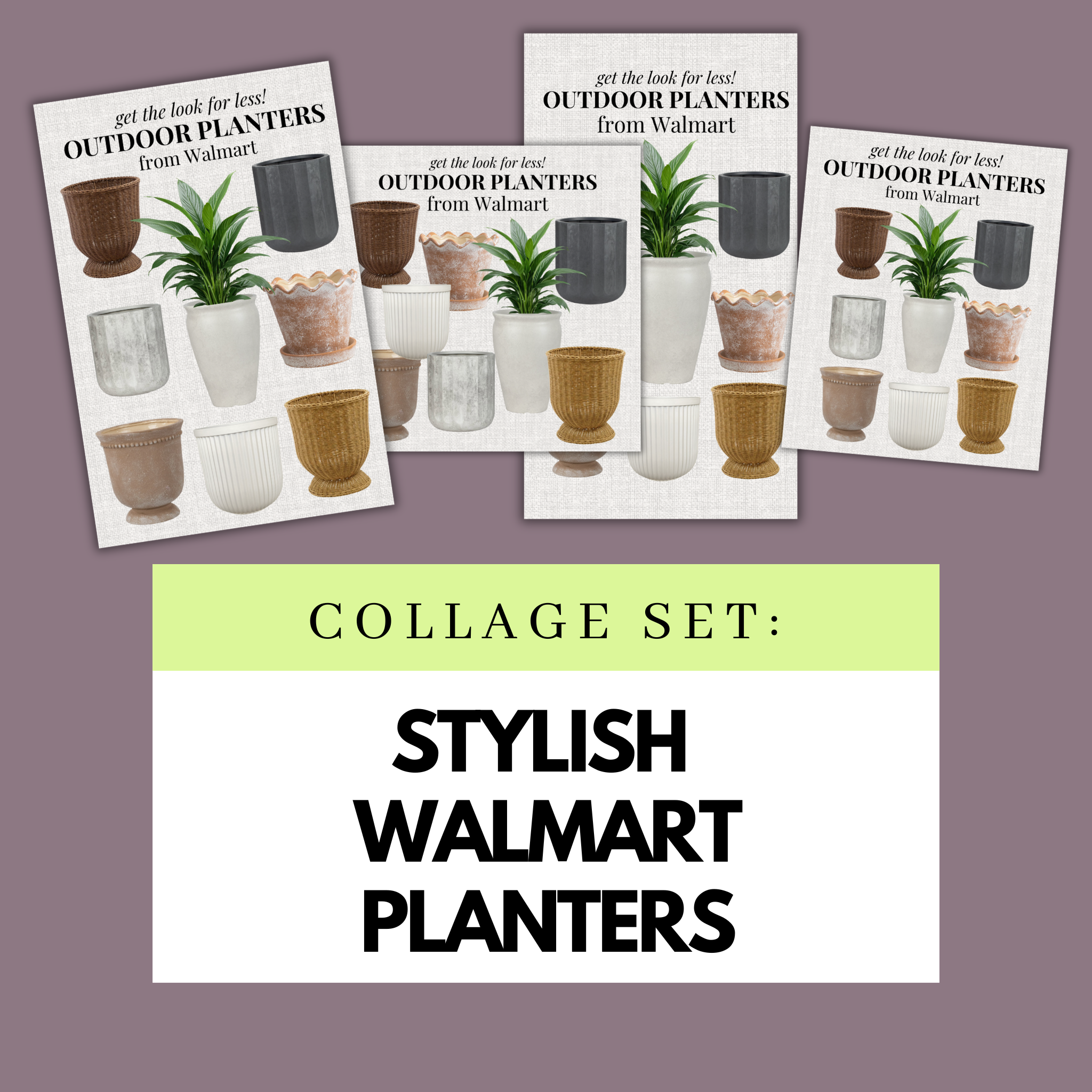 Stylish Walmart Planters Done-for-You Affiliate Collage Set (Semi-Exclusive)